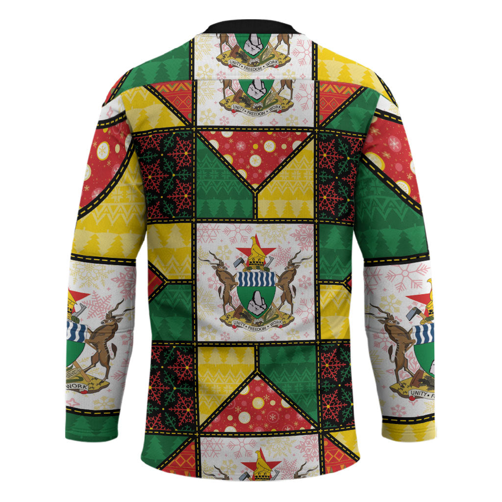 Zimbabwe Christmas Hockey Jersey Patchwork Style