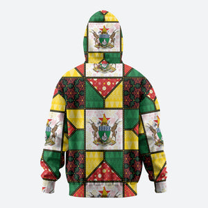 Zimbabwe Christmas Hoodie Patchwork Style