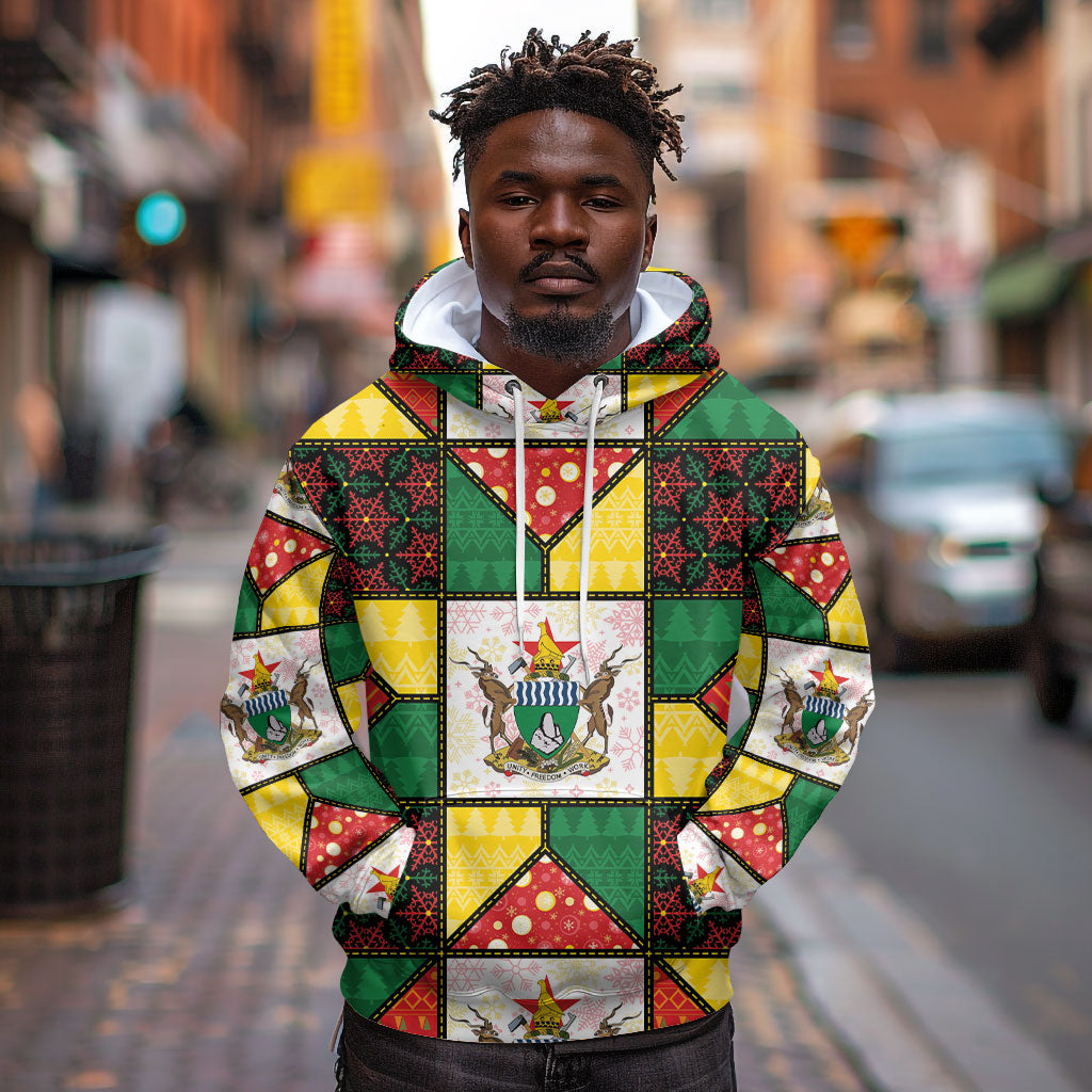 Zimbabwe Christmas Hoodie Patchwork Style