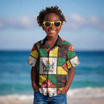 Zimbabwe Christmas Kid Hawaiian Shirt Patchwork Style