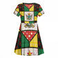 Zimbabwe Christmas Kid Short Sleeve Dress Patchwork Style