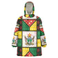 Zimbabwe Christmas Kid Wearable Blanket Hoodie Patchwork Style