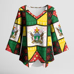 Zimbabwe Christmas Kimono Sleeve Blouse Patchwork Style