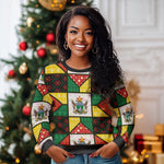 Zimbabwe Christmas Ugly Christmas Sweater Patchwork Style
