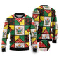 Zimbabwe Christmas Ugly Christmas Sweater Patchwork Style