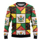 Zimbabwe Christmas Ugly Christmas Sweater Patchwork Style
