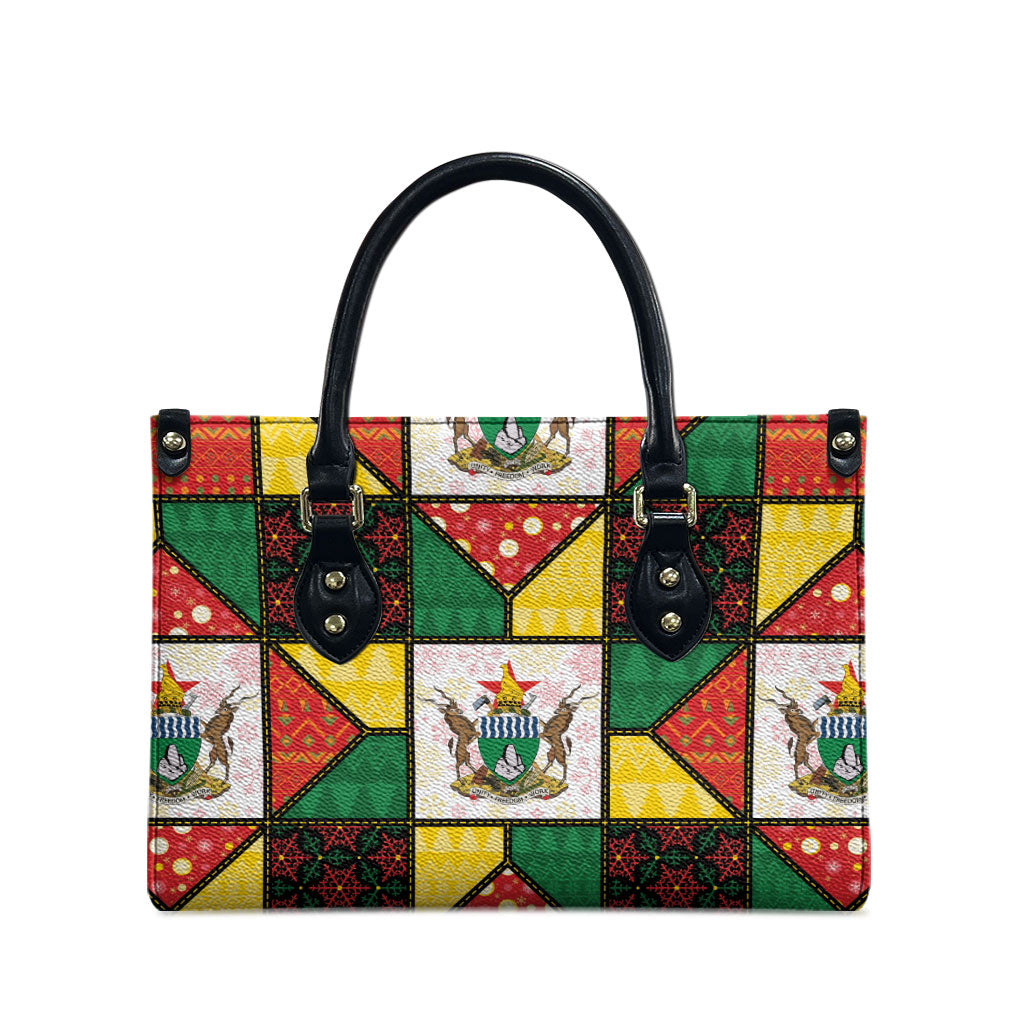 Zimbabwe Christmas Leather Bag Patchwork Style