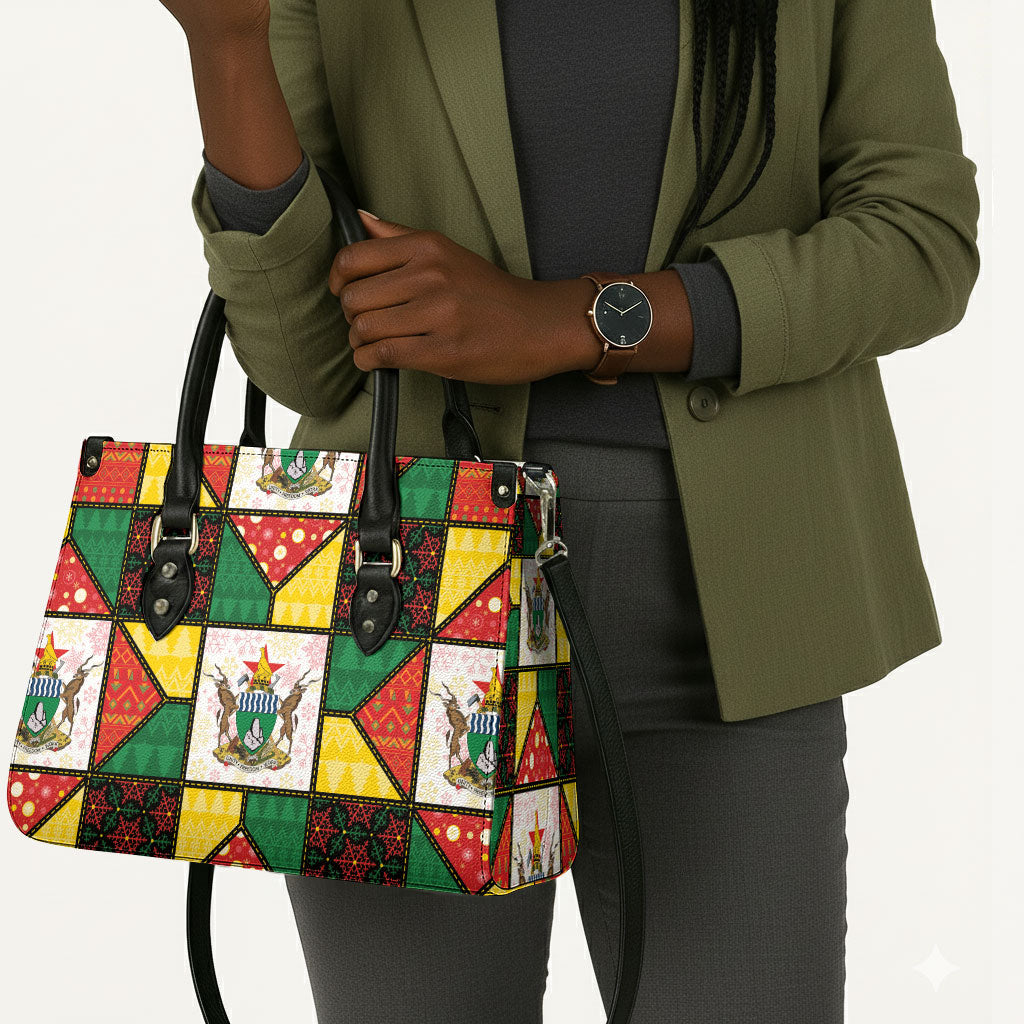 Zimbabwe Christmas Leather Bag Patchwork Style