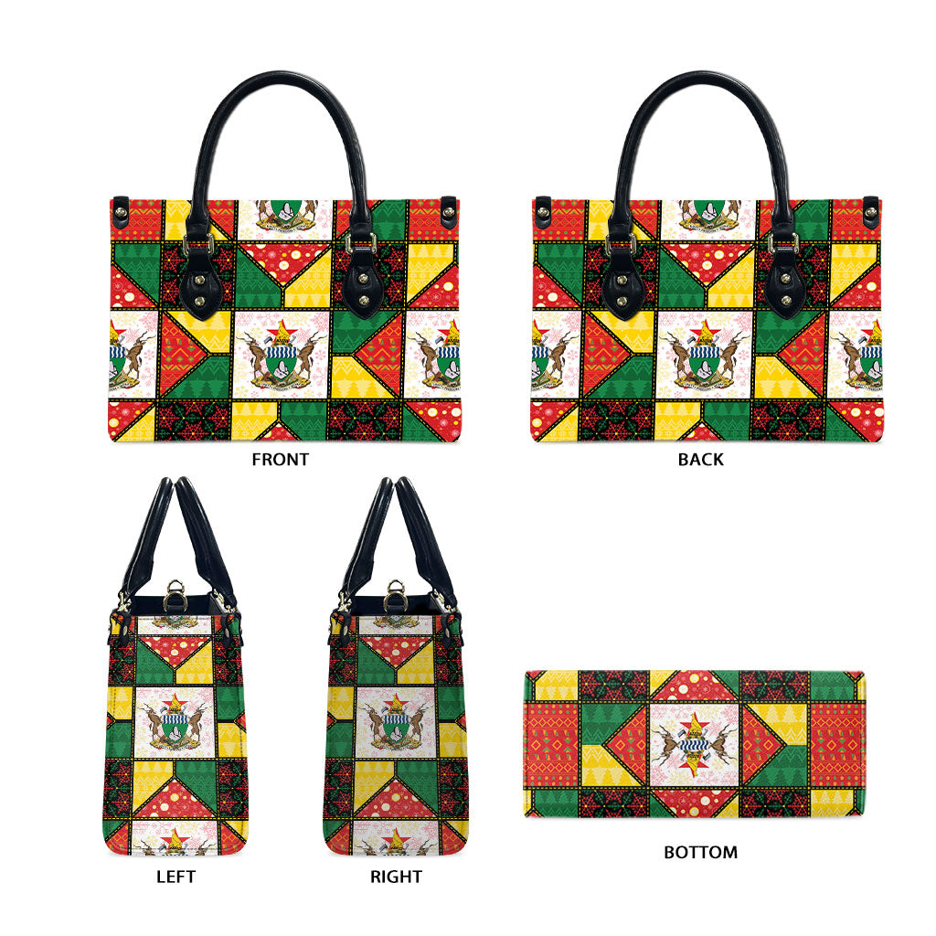 Zimbabwe Christmas Leather Bag Patchwork Style