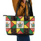 Zimbabwe Christmas Leather Tote Bag Patchwork Style