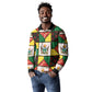 Zimbabwe Christmas Long Sleeve Polo Shirt Patchwork Style