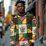 Zimbabwe Christmas Long Sleeve Shirt Patchwork Style
