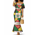 Zimbabwe Christmas Mermaid Dress Patchwork Style