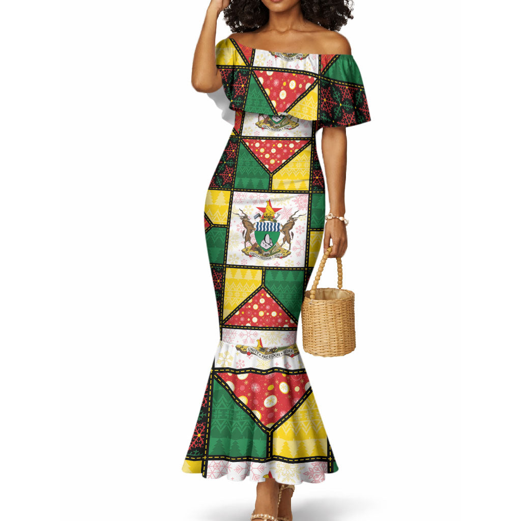 Zimbabwe Christmas Mermaid Dress Patchwork Style
