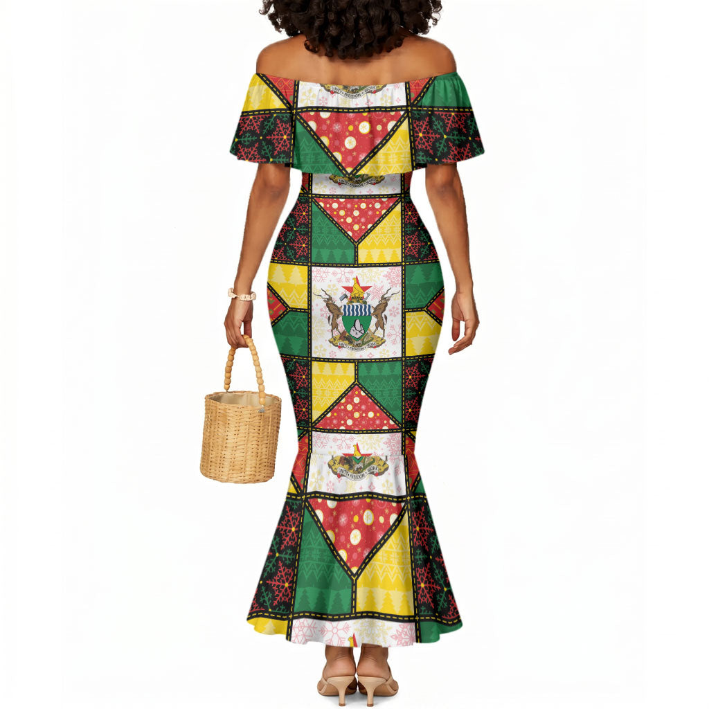 Zimbabwe Christmas Mermaid Dress Patchwork Style