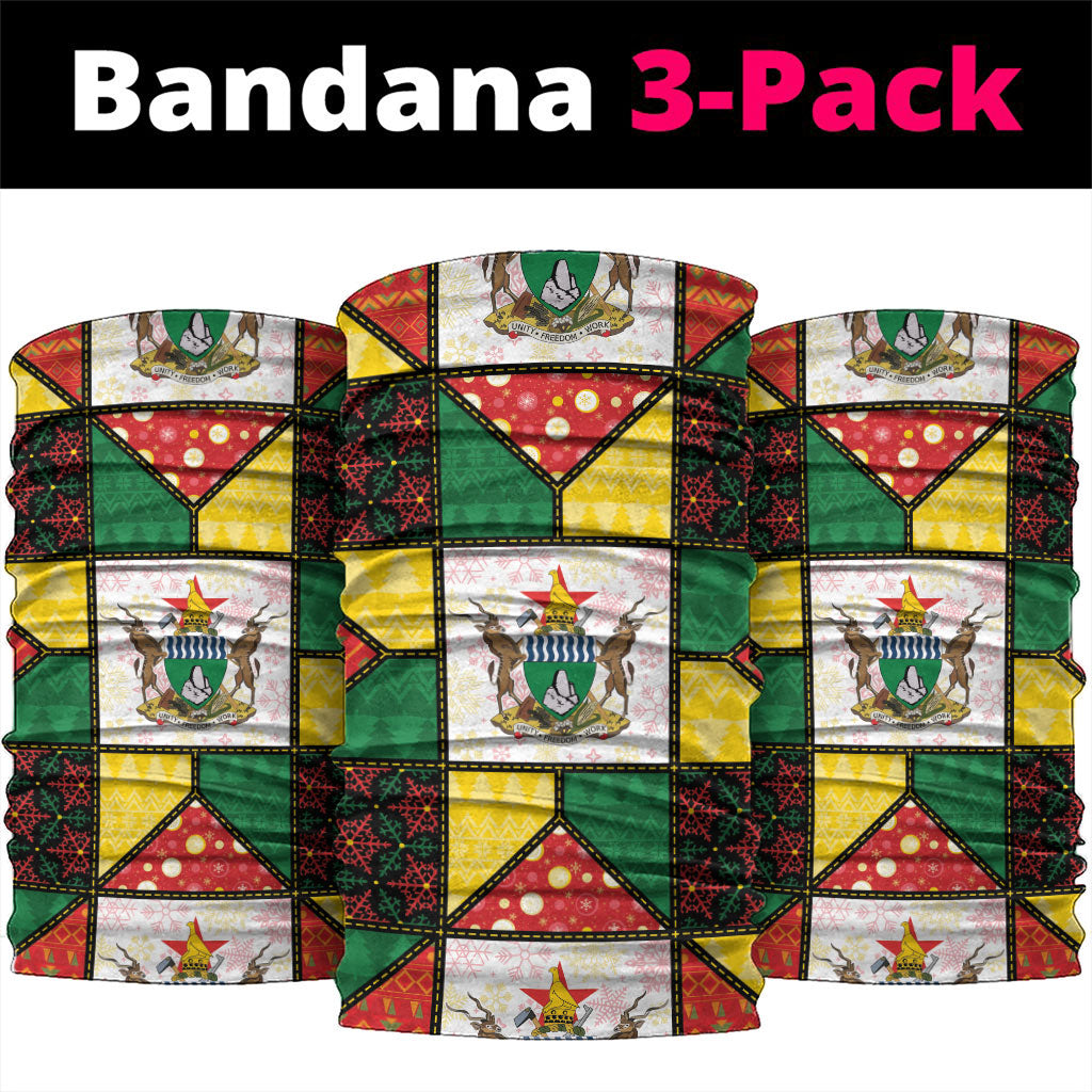 Zimbabwe Christmas Neck Gaiter Patchwork Style