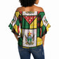 Zimbabwe Christmas Off Shoulder Wrap Waist Top Patchwork Style