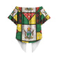 Zimbabwe Christmas Off Shoulder Wrap Waist Top Patchwork Style