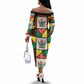 Zimbabwe Christmas Off The Shoulder Long Sleeve Dress Patchwork Style