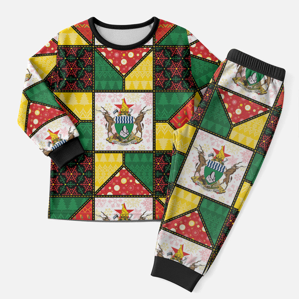 Zimbabwe Christmas Pajama Set Patchwork Style