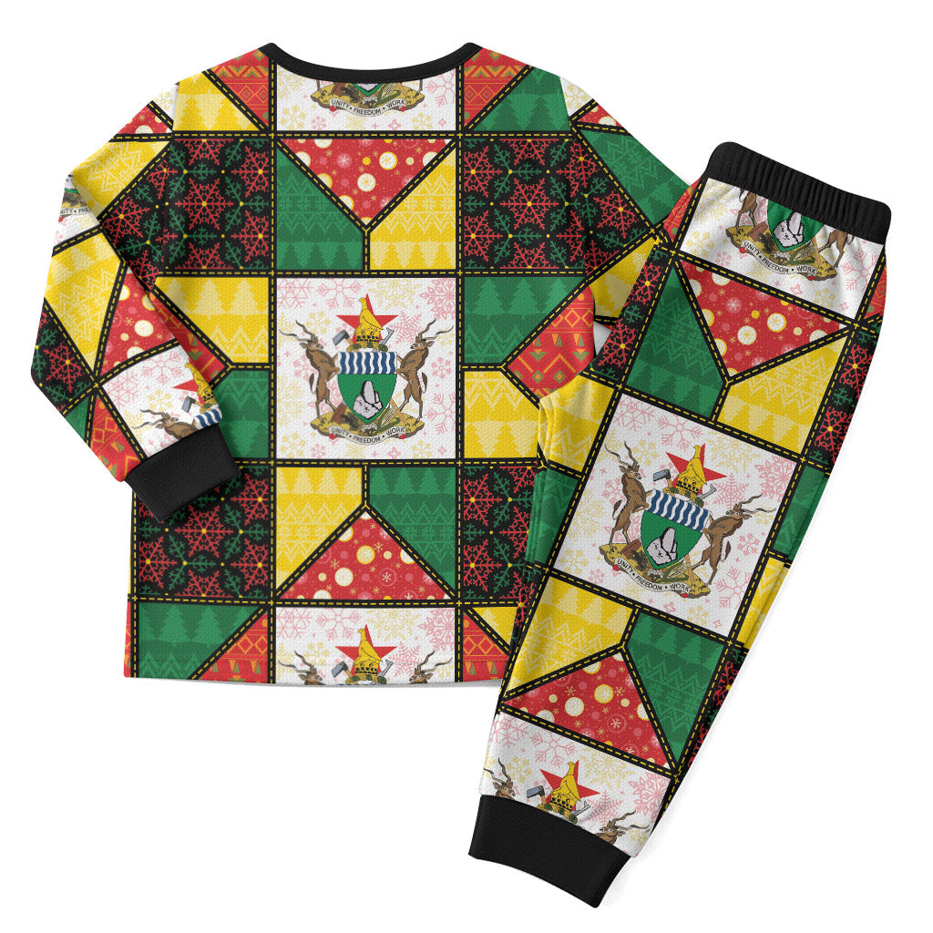 Zimbabwe Christmas Pajama Set Patchwork Style