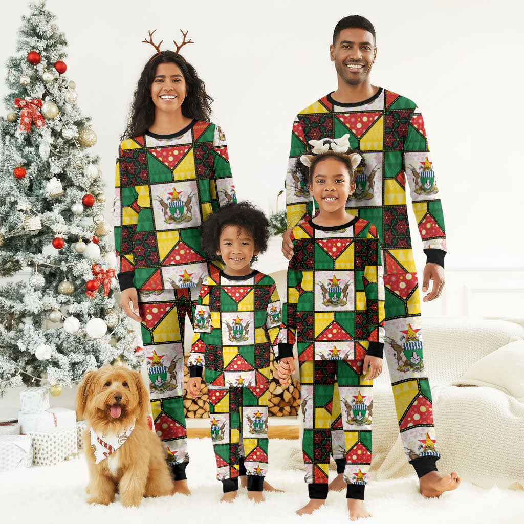 Zimbabwe Christmas Pajama Set Patchwork Style