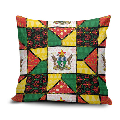 Zimbabwe Christmas Pillow Cover Patchwork Style