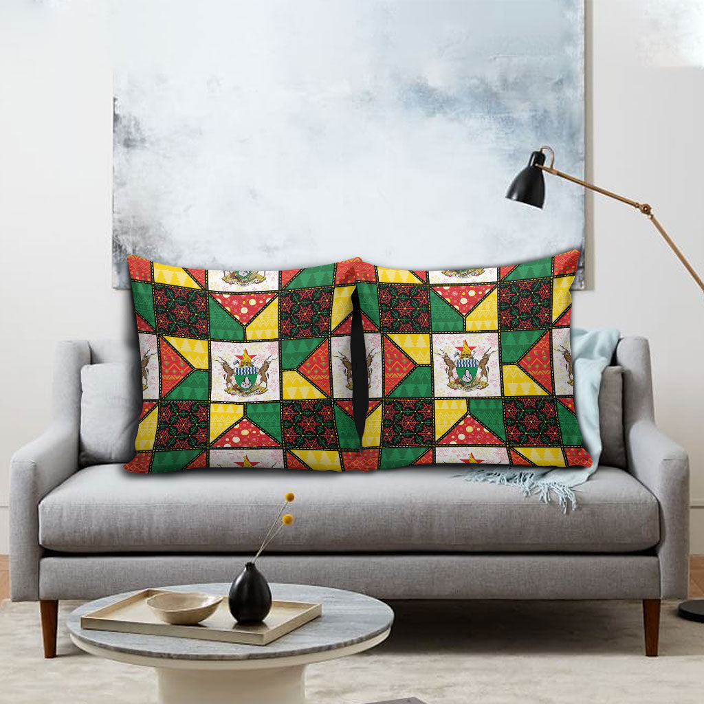 Zimbabwe Christmas Pillow Cover Patchwork Style