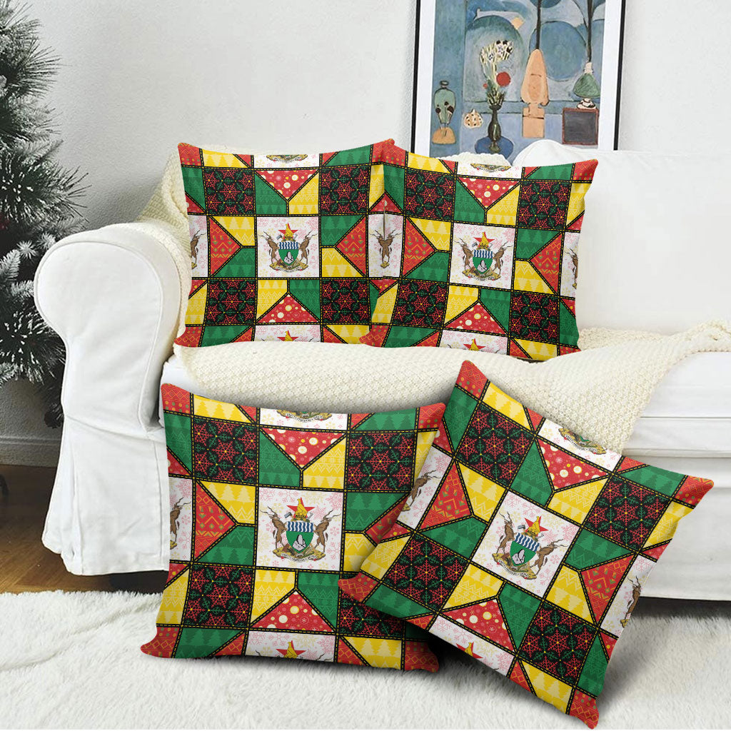 Zimbabwe Christmas Pillow Cover Patchwork Style