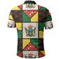 Zimbabwe Christmas Polo Shirt Patchwork Style