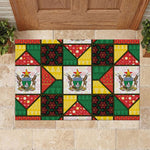 Zimbabwe Christmas Rubber Doormat Patchwork Style