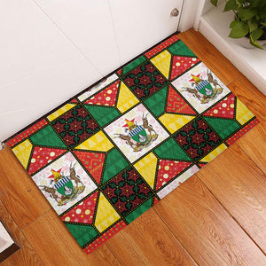 Zimbabwe Christmas Rubber Doormat Patchwork Style