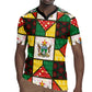 Zimbabwe Christmas Rugby Jersey Patchwork Style