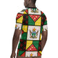 Zimbabwe Christmas Rugby Jersey Patchwork Style