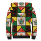 Zimbabwe Christmas Sherpa Hoodie Patchwork Style