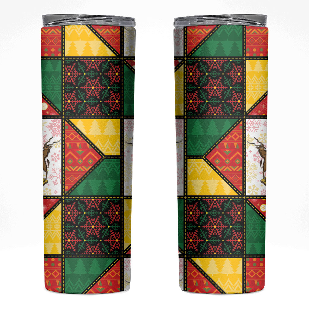 Zimbabwe Christmas Skinny Tumbler Patchwork Style