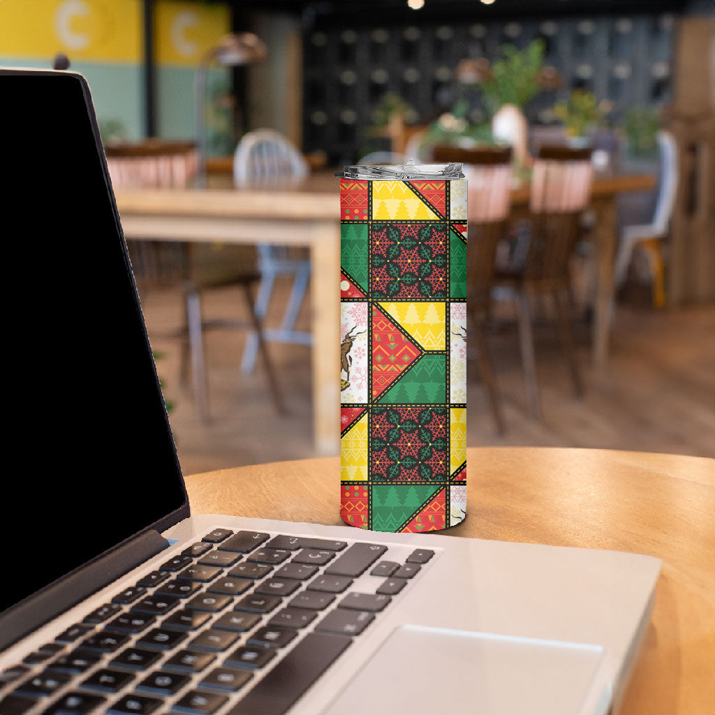 Zimbabwe Christmas Skinny Tumbler Patchwork Style