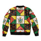 Zimbabwe Christmas Sleeve Zip Bomber Jacket Patchwork Style