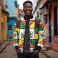 Zimbabwe Christmas Sleeve Zip Bomber Jacket Patchwork Style