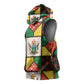 Zimbabwe Christmas Sleeveless Hoodie Patchwork Style