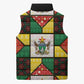 Zimbabwe Christmas Sleeveless Puffer Jacket Patchwork Style