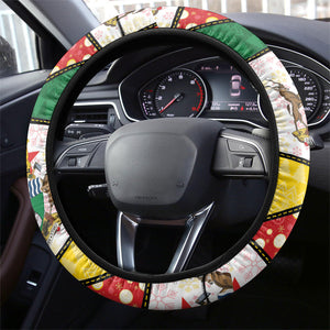 Zimbabwe Christmas Steering Wheel Cover Patchwork Style