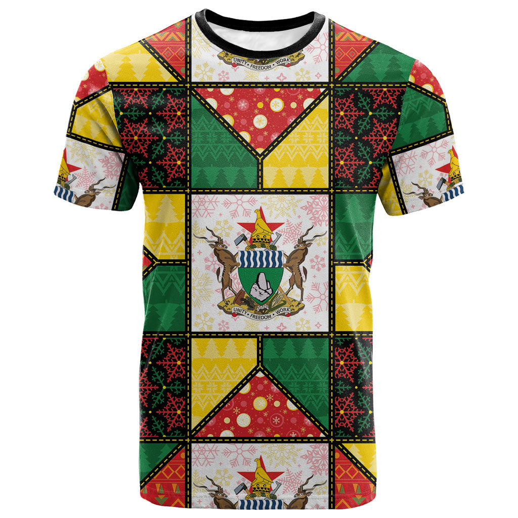 Zimbabwe Christmas T shirt Patchwork Style