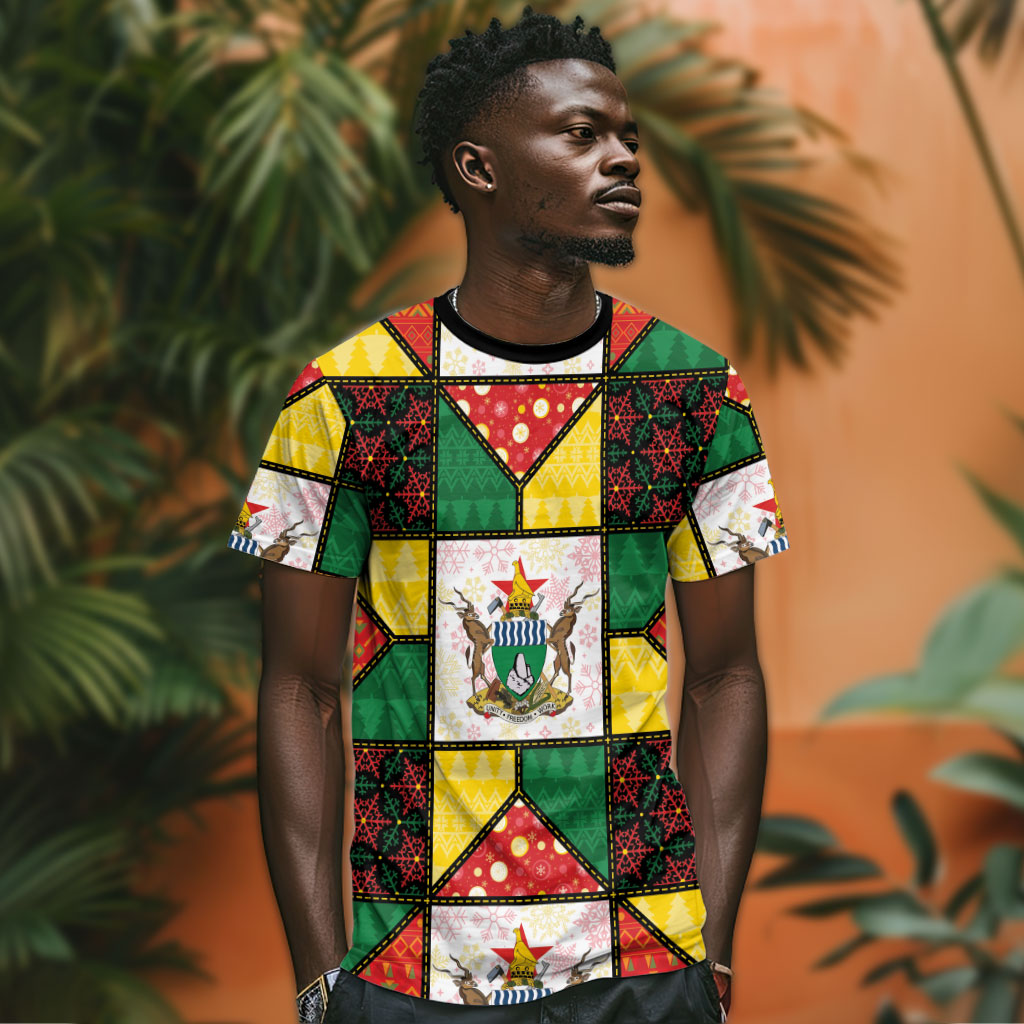 Zimbabwe Christmas T shirt Patchwork Style