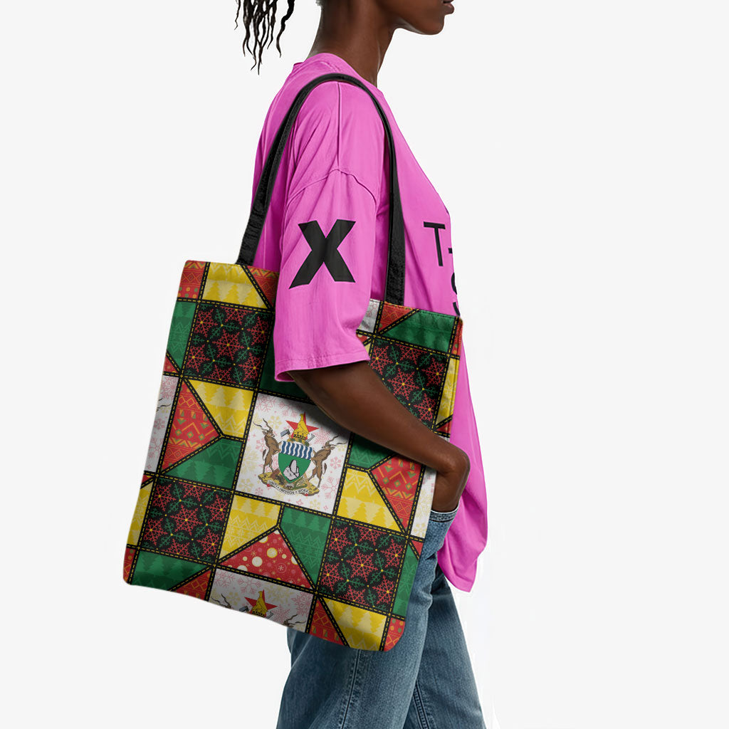 Zimbabwe Christmas Tote Bag Patchwork Style