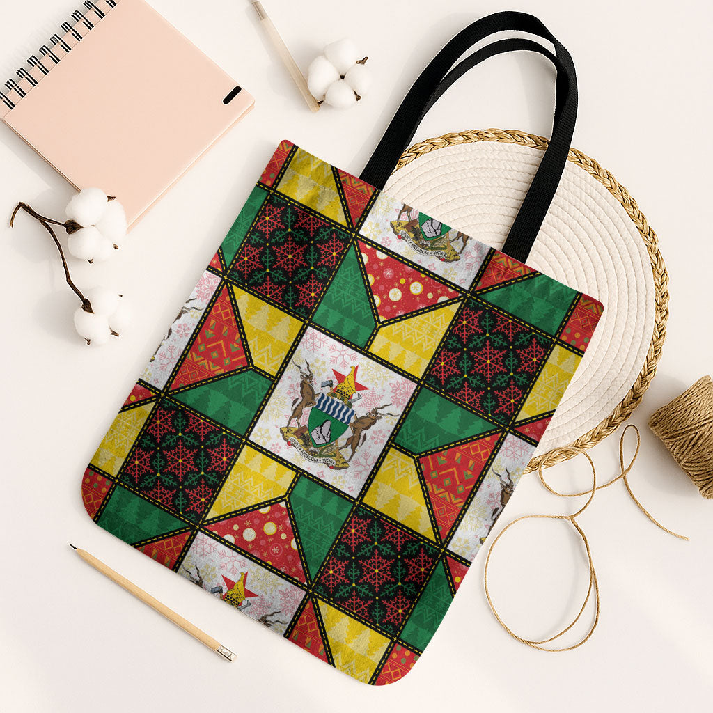 Zimbabwe Christmas Tote Bag Patchwork Style