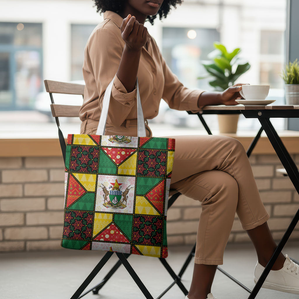 Zimbabwe Christmas Tote Bag Patchwork Style