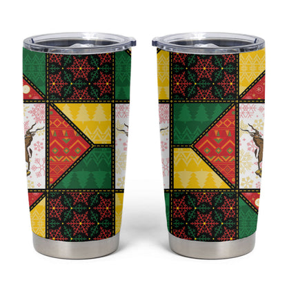 Zimbabwe Christmas Tumbler Cup Patchwork Style