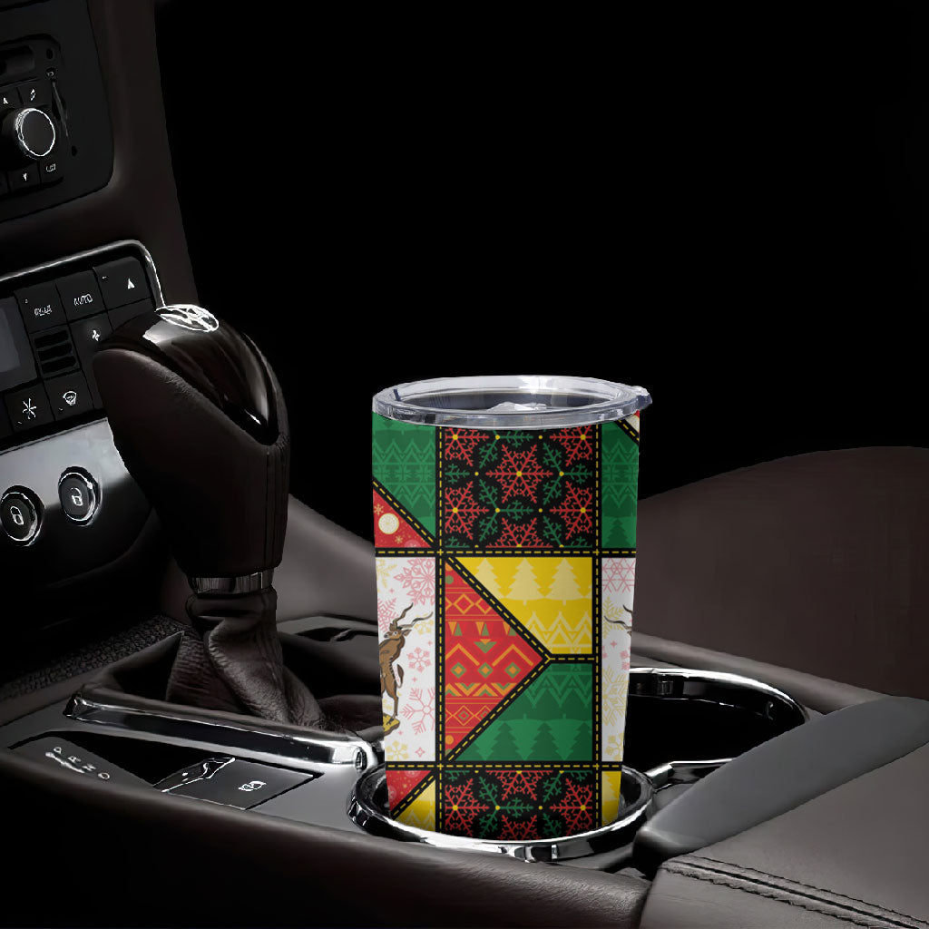 Zimbabwe Christmas Tumbler Cup Patchwork Style