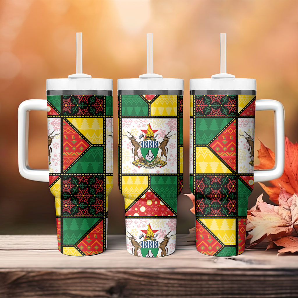 Zimbabwe Christmas Tumbler With Handle Patchwork Style